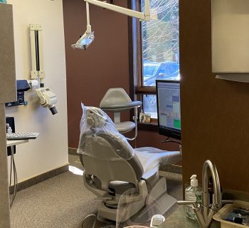 Dental chair in Fall River Valley Dental Clinic
